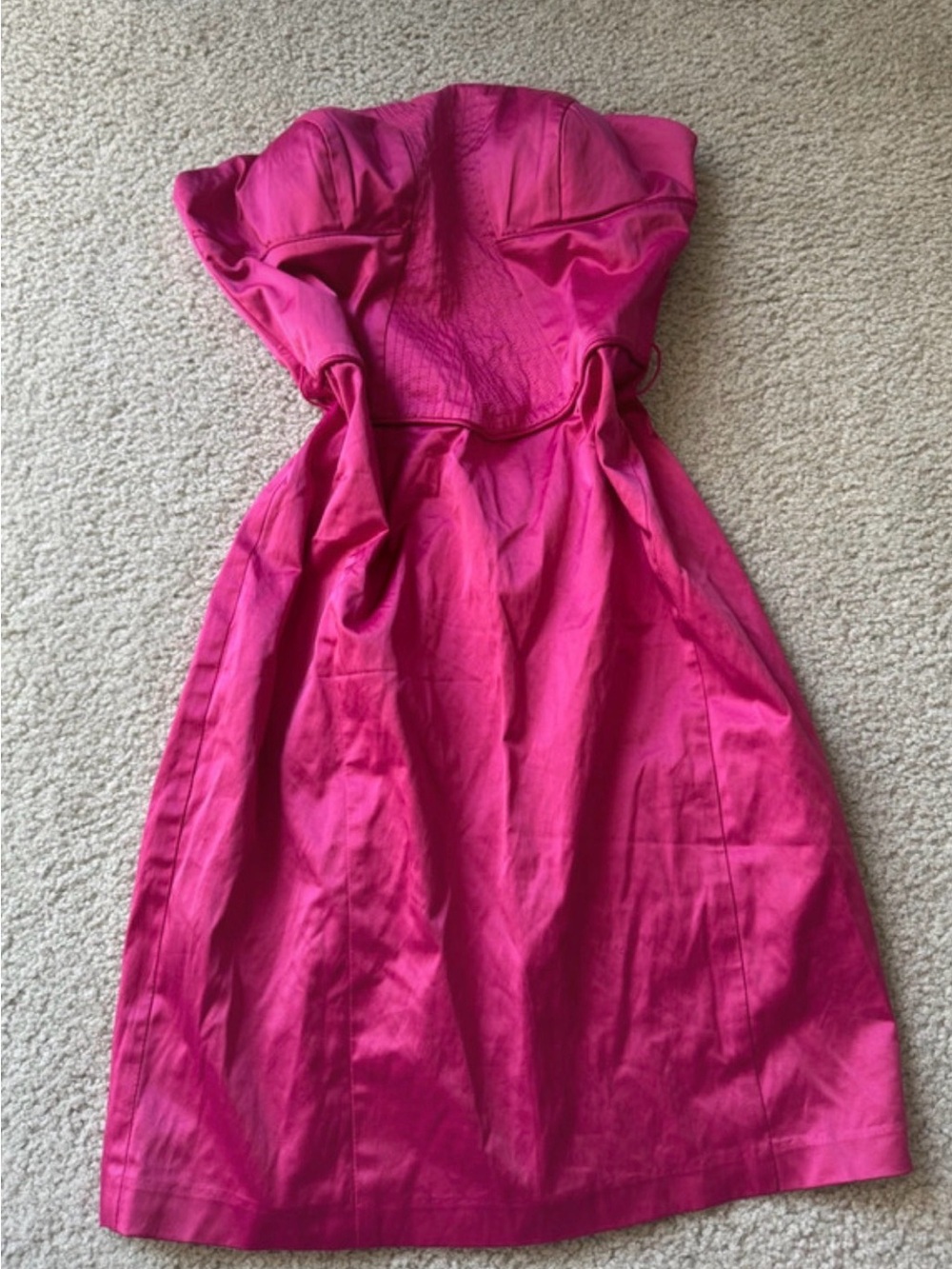XOXO Strapless Party Dress in Hot Pink Y2K Formal sexy party night out